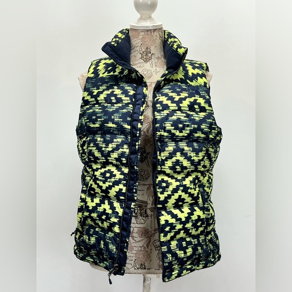 THE NORTH FACE Women’s Navy and yellow NUPTSE 2 Puffer vest size M - Picture 7 of 14